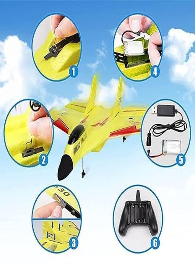 GORMERY Rc Airplanes, Remote Control Airplanes Glider 2.4 GHZ, Easy to Fly Remote Control Fighter, Epp Foam Rc Aircraft with Automatic Balance Gyro for Kids/Adult Kids(Multicolor) - Image 2